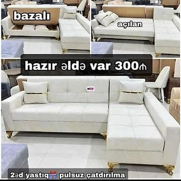• L‑şəklində künc divan • Açılan mexanizmli, yataq funksiyalı • lalafo.az -da • L‑şəklində künc divan • Açılan mexanizmli, yataq funksiyalı •