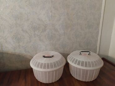 Məhsul: Plastik süzgəc səbətləri (qapaqlı, tutacaqlı) – 2 ədəd lalafo.az -da Məhsul: Plastik süzgəc səbətləri (qapaqlı, tutacaqlı) – 2 ədəd