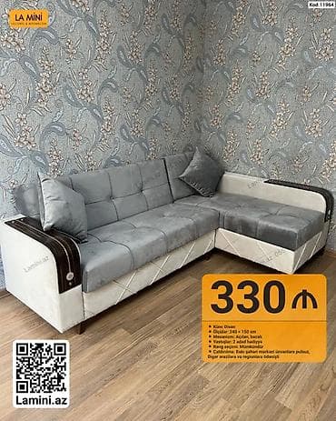 Künc divan – LA MINI - Ölçülər: 240 × 150 sm - Mexanizm: açılan lalafo.az -da Künc divan – LA MINI - Ölçülər: 240 × 150 sm - Mexanizm: açılan