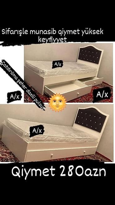 Yeni, Təknəfərlik çarpayı, Bazasız, Matras ilə, Siyirməli lalafo.az -da Yeni, Təknəfərlik çarpayı, Bazasız, Matras ilə, Siyirməli