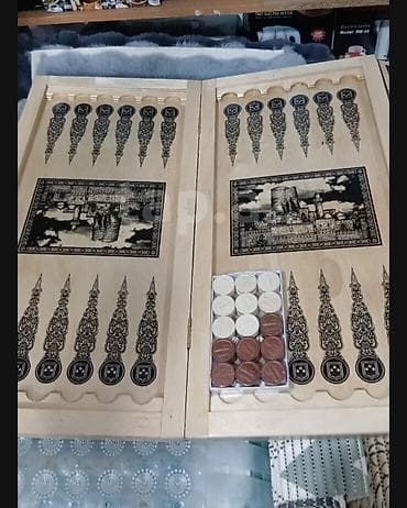 Bakı temalı taxta nərd dəsti - Material: ağacdan hazırlanmış qutu, iç lalafo.az -da — 2 Bakı temalı taxta nərd dəsti - Material: ağacdan hazırlanmış qutu, iç — 2