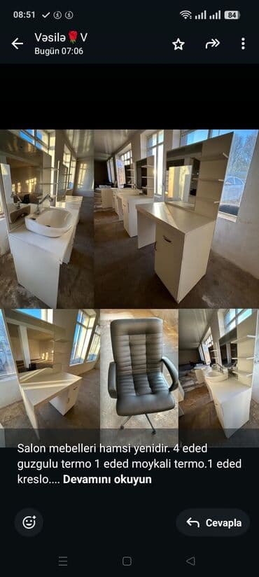 Salon mebelleri hamsi yenidir. 4 eded guzgulu termo 1 eded moykali lalafo.az -da Salon mebelleri hamsi yenidir. 4 eded guzgulu termo 1 eded moykali