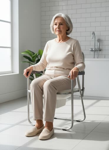 Daşıma üçün əlil arabası tipli tualet kreslosu (komod stul) - Metal lalafo.az -da Daşıma üçün əlil arabası tipli tualet kreslosu (komod stul) - Metal