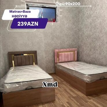 Təknəfərlik çarpayı, Bazalı, Matras ilə, Siyirməsiz lalafo.az -da Təknəfərlik çarpayı, Bazalı, Matras ilə, Siyirməsiz
