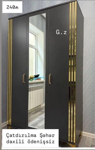 Açılan, 3 qapılı Düz dolab, Qarderob, paltar dolabı lalafo.az -da Açılan, 3 qapılı Düz dolab, Qarderob, paltar dolabı