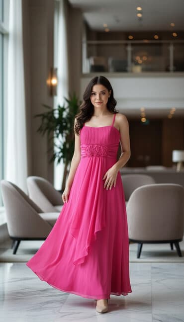 Qadın paltarı – al-qızılı/çəhrayı rəngdə, nazik qoşa askılı, dizdən lalafo.az -da Qadın paltarı – al-qızılı/çəhrayı rəngdə, nazik qoşa askılı, dizdən