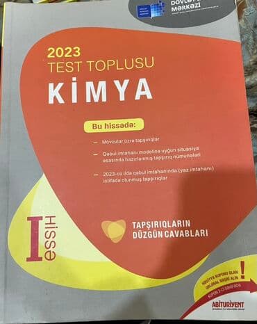 Məhsul: 2023 Test Toplusu – Kimya (I hissə) Xüsusiyyətlər: - Mövzular lalafo.az -da Məhsul: 2023 Test Toplusu – Kimya (I hissə) Xüsusiyyətlər: - Mövzular