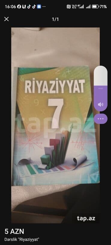 Tecili Riyaziyyat dərsliyi satılır lalafo.az -da Tecili Riyaziyyat dərsliyi satılır