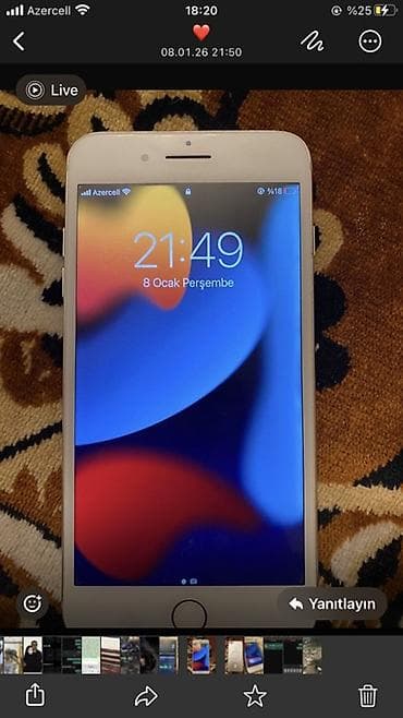 IPhone 7 Plus, 32 GB, Gümüşü, Barmaq izi lalafo.az -da IPhone 7 Plus, 32 GB, Gümüşü, Barmaq izi