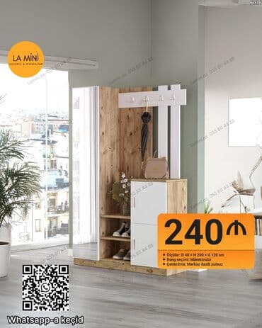 LA MiNi dəhliz üçün asılqan və şkaf dəsti - Dizayn: lakonik və lalafo.az -da LA MiNi dəhliz üçün asılqan və şkaf dəsti - Dizayn: lakonik və