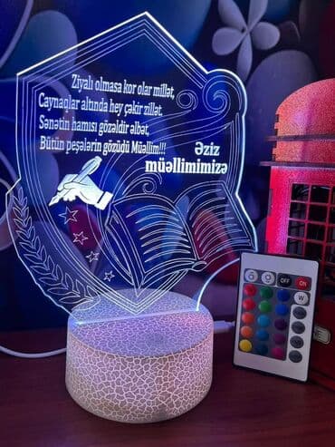 Müəllimlər üçün LED akril dekor lampa - Akril lövhədə müəllim mövzulu lalafo.az -da Müəllimlər üçün LED akril dekor lampa - Akril lövhədə müəllim mövzulu