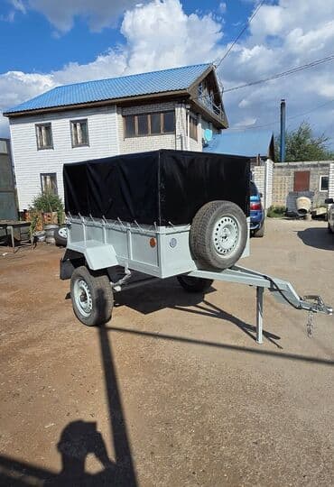 Yük qoşqusu – tək oxlu, yanları hündür, karkaslı və brezent örtüklü - lalafo.az -da Yük qoşqusu – tək oxlu, yanları hündür, karkaslı və brezent örtüklü -