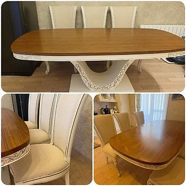 Qonaq otağı üçün, İşlənmiş, Oval masa, 6 stul lalafo.az -da Qonaq otağı üçün, İşlənmiş, Oval masa, 6 stul
