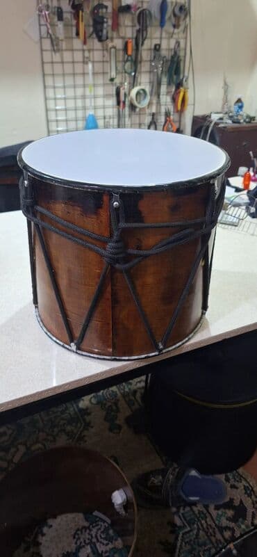 Taxta korpuslu qaval/tapança (nağara) – klassik iplə gərmə sistemi - lalafo.az -da Taxta korpuslu qaval/tapança (nağara) – klassik iplə gərmə sistemi -