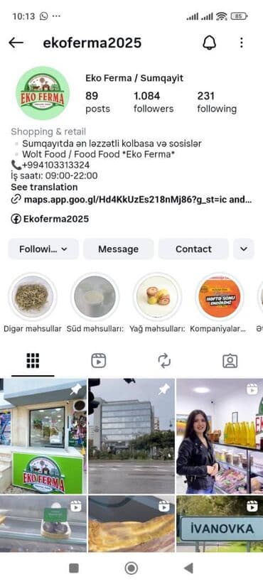 İvanovka Kəndinin Ət və Süd məhsulları satışını həyata keçirən Mağaza lalafo.az -da İvanovka Kəndinin Ət və Süd məhsulları satışını həyata keçirən Mağaza