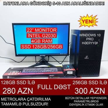 Masaüstü Kompüter "H61 1155 Pentium G2030” ⭐22 Monitor Full Dəst 128GB lalafo.az -da Masaüstü Kompüter "H61 1155 Pentium G2030” ⭐22 Monitor Full Dəst 128GB