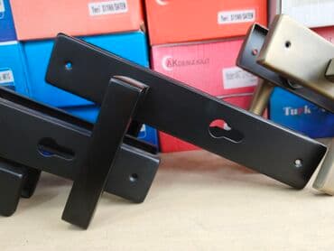 Qapı üçün dəst tutacaqlar – düzbucaqlı lövhəli model - Material lalafo.az -da Qapı üçün dəst tutacaqlar – düzbucaqlı lövhəli model - Material