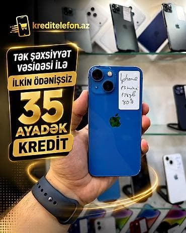 IPhone 13 mini, 128 GB, Göy, Zəmanət, Kredit, Simsiz şarj lalafo.az -da IPhone 13 mini, 128 GB, Göy, Zəmanət, Kredit, Simsiz şarj