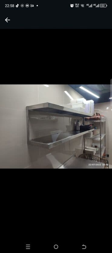 Nerjaveykalar: Paslanmayan metaldan hazırlanmış, divara bərkidilən rəflər. Mətbəx lalafo.az -da — 8 Nerjaveykalar: Paslanmayan metaldan hazırlanmış, divara bərkidilən rəflər. Mətbəx — 8