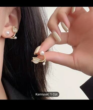 TƏZƏ sırğa. Tülpan mirvari 5 manat. Polad qaralmır lalafo.az -da TƏZƏ sırğa. Tülpan mirvari 5 manat. Polad qaralmır