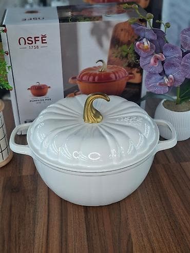 Qazan, rəng - Ağ, Çuqun, 5-dən çox l, 28 sm lalafo.az -da Qazan, rəng - Ağ, Çuqun, 5-dən çox l, 28 sm
