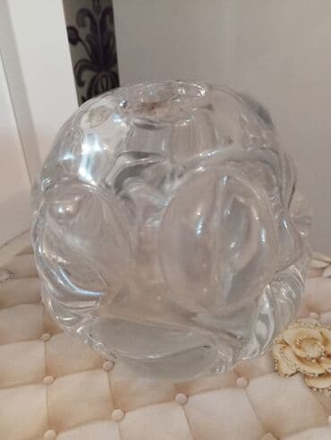 Şüşə dekorativ qab/şamlıq başlığı - Material: qalın, şəffaf şüşə - lalafo.az -da Şüşə dekorativ qab/şamlıq başlığı - Material: qalın, şəffaf şüşə -