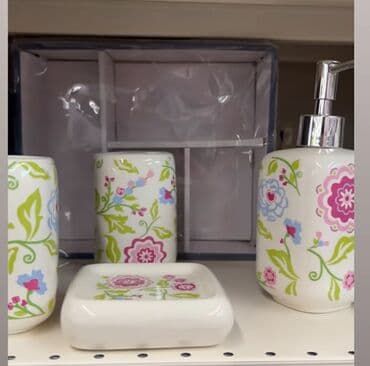 Аксессуары для ванной комнаты: Hamam seti. 4eded predmet. Material keramika. Набор для ванной at lalafo.az — 2 Аксессуары для ванной комнаты: Hamam seti. 4eded predmet. Material keramika. Набор для ванной — 2