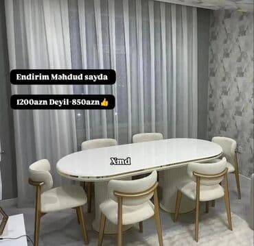 Qonaq otağı üçün, Yeni, Açılmayan, Oval masa, 6 stul lalafo.az -da Qonaq otağı üçün, Yeni, Açılmayan, Oval masa, 6 stul