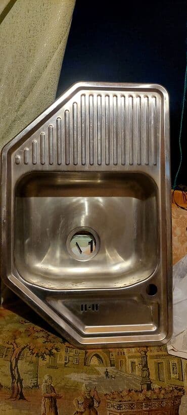 Yeni Künc üçün Mətbəx çanağı, Şkafsız, Paslanmaz polad lalafo.az -da Yeni Künc üçün Mətbəx çanağı, Şkafsız, Paslanmaz polad