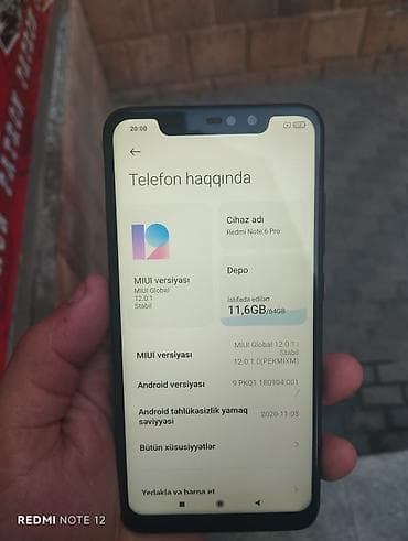 Redmi Note 6 Pro, 64 GB, rəng - Qara, İki sim kartlı lalafo.az -da Redmi Note 6 Pro, 64 GB, rəng - Qara, İki sim kartlı