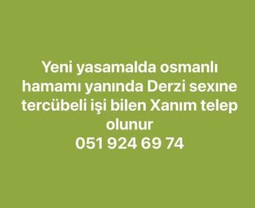 Yeni Yasamalda, Osmanlı hamamının yanında yerləşən dərzi sexinə lalafo.az -da Yeni Yasamalda, Osmanlı hamamının yanında yerləşən dərzi sexinə