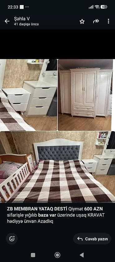 ZB membran yataq dəsti Tərkib: - Yumşaq başlıqlı iki nəfərlik at lalafo.az ZB membran yataq dəsti Tərkib: - Yumşaq başlıqlı iki nəfərlik