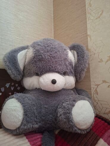 Böyük ölçülü yumşaq oyuncaq – boz it fiquru - Material: ekstra yumşaq lalafo.az -da Böyük ölçülü yumşaq oyuncaq – boz it fiquru - Material: ekstra yumşaq