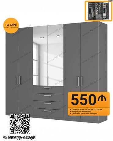 Açılan, 4 qapılı Düz dolab, Qarderob, paltar dolabı lalafo.az -da Açılan, 4 qapılı Düz dolab, Qarderob, paltar dolabı