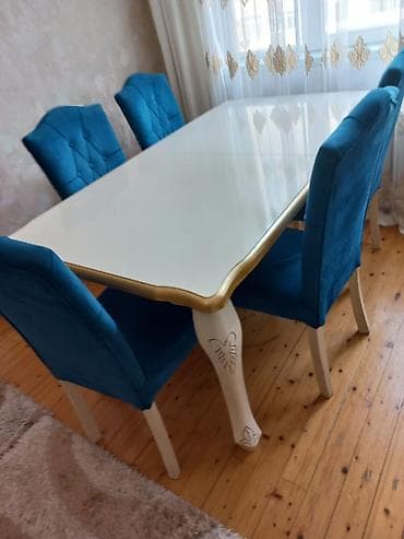 Qonaq otağı üçün, İşlənmiş, Kvadrat masa, 6 stul lalafo.az -da Qonaq otağı üçün, İşlənmiş, Kvadrat masa, 6 stul
