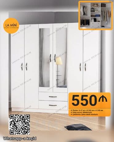 Açılan, 5 qapı Düz dolab, Qarderob, paltar dolabı lalafo.az -da Açılan, 5 qapı Düz dolab, Qarderob, paltar dolabı