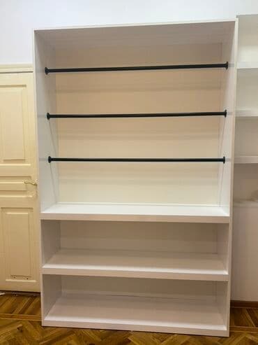 Açıq konseptli paltar və vitrin stendi - Material: ağ rəngli lalafo.az -da Açıq konseptli paltar və vitrin stendi - Material: ağ rəngli