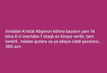 Xırdalanda, Kristal Abşeron yaşayış kompleksində (köhnə bazarın yanı) lalafo.az -da Xırdalanda, Kristal Abşeron yaşayış kompleksində (köhnə bazarın yanı)
