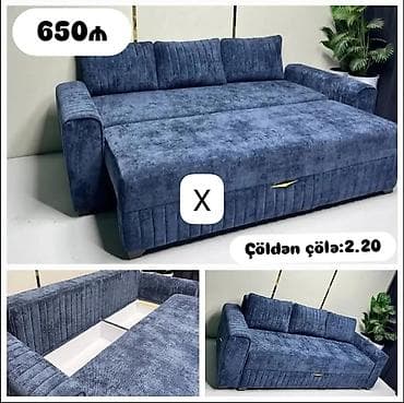 Məhsullar: 1) Mavi çevrilən divan - Ölçü: çöldən-çölə 2.20 m - lalafo.az -da Məhsullar: 1) Mavi çevrilən divan - Ölçü: çöldən-çölə 2.20 m -