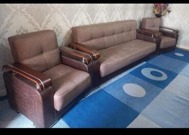 İşlənmiş, Divan, 2 kreslo, Bazalı, Açılan lalafo.az -da İşlənmiş, Divan, 2 kreslo, Bazalı, Açılan