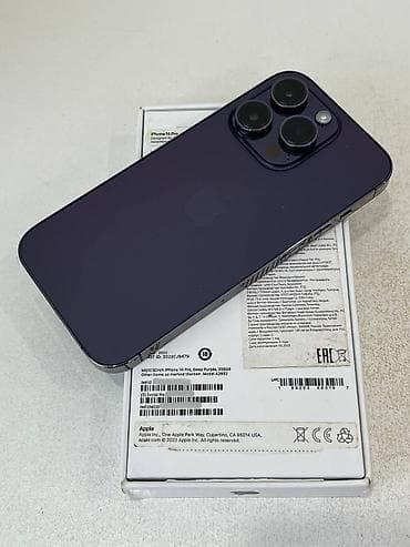IPhone 14 Pro, 256 GB, Deep Purple, Zəmanət, Kredit, Simsiz şarj lalafo.az -da IPhone 14 Pro, 256 GB, Deep Purple, Zəmanət, Kredit, Simsiz şarj
