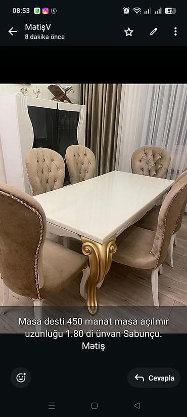 Masa desti 450 manat masa açılmır uzunluğu 1.80 di ünvan Sabunçu lalafo.az -da Masa desti 450 manat masa açılmır uzunluğu 1.80 di ünvan Sabunçu