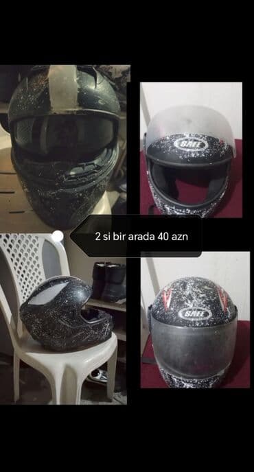 İki ədəd moto dəbilqə (full-face) birgə satışda. - Brend: SAFE - lalafo.az -da İki ədəd moto dəbilqə (full-face) birgə satışda. - Brend: SAFE -