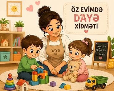 Öz evimdə uşaq baxımı (dayə xidməti) Dayə işi axdarıram 52 yaşım vat lalafo.az -da Öz evimdə uşaq baxımı (dayə xidməti) Dayə işi axdarıram 52 yaşım vat