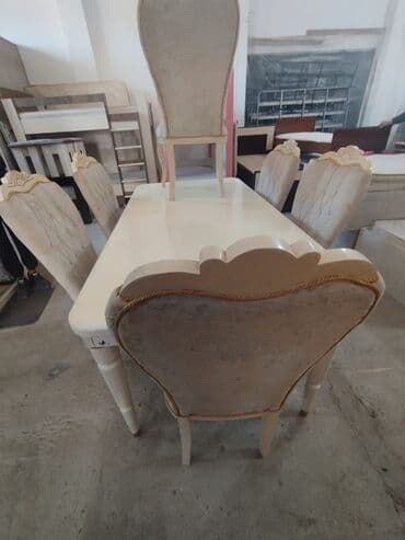 Qonaq otağı üçün, Açılmayan, Oval masa, 6 stul lalafo.az -da Qonaq otağı üçün, Açılmayan, Oval masa, 6 stul