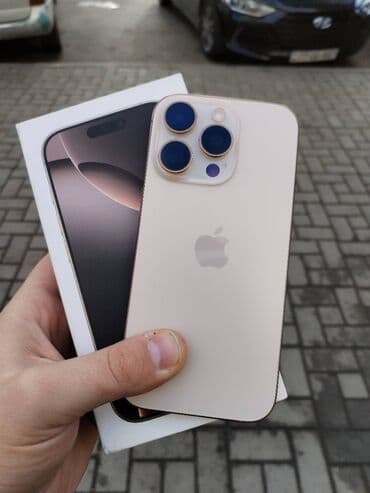 IPhone 16 Pro, 128 GB, Desert Titanium, Sənədlərlə, Zəmanət, Simsiz şarj lalafo.az -da IPhone 16 Pro, 128 GB, Desert Titanium, Sənədlərlə, Zəmanət, Simsiz şarj