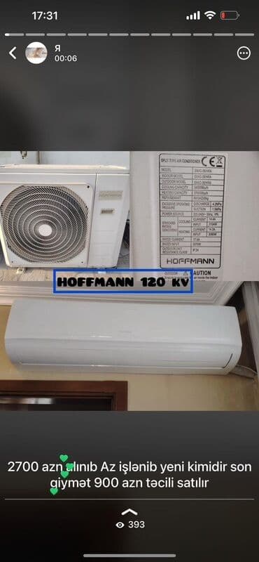 Hoffmann split tipli kondisioner – 120 (12.000 BTU) sinfi. Texniki lalafo.az -da Hoffmann split tipli kondisioner – 120 (12.000 BTU) sinfi. Texniki