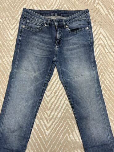 Qadın cins şalvarı - Rəng: tünd-mavi, yüngül “washed” effektli - lalafo.az -da Qadın cins şalvarı - Rəng: tünd-mavi, yüngül “washed” effektli -