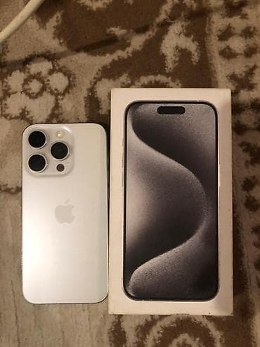 IPhone 15 Pro, 128 GB, White Titanium, Face ID lalafo.az -da IPhone 15 Pro, 128 GB, White Titanium, Face ID