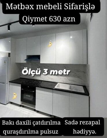 🟣Yeni mətbəx metbex kuxna kuxnya quxna mebeli 🆘 *1 pqm görə qiymətlər* lalafo.az -da 🟣Yeni mətbəx metbex kuxna kuxnya quxna mebeli 🆘 *1 pqm görə qiymətlər*